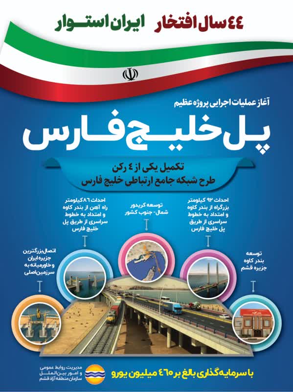 آغاز عملیات اجرایی پروژه عظیم پل خلیج فارس