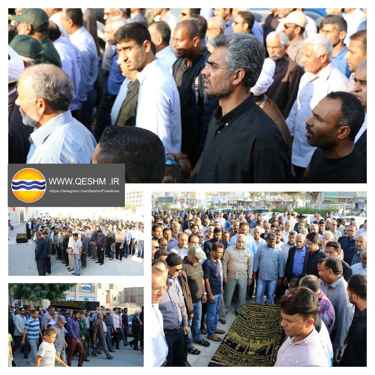  تشییع باشکوه پیکر مادر سردار شهید ذاکری در قشم