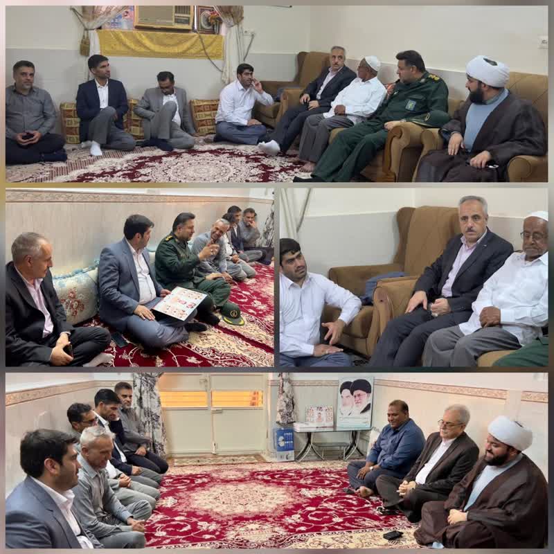 دیدار معاونان سازمان منطقه آزاد  قشم با خانواده شهدا